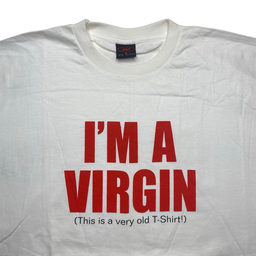 Vintage 2000s I'm a Virgin funny shirt